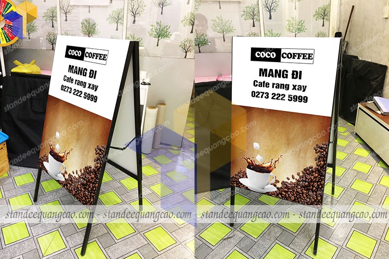 standee chữ a coco coffee