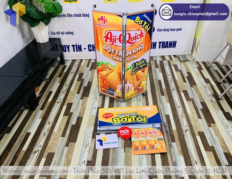 Quầy booth sampling gấp gọn từ xưởng sản xuất – giao hàng toàn quốc