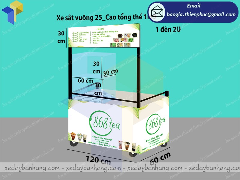 xe bán trà sữa đẹp