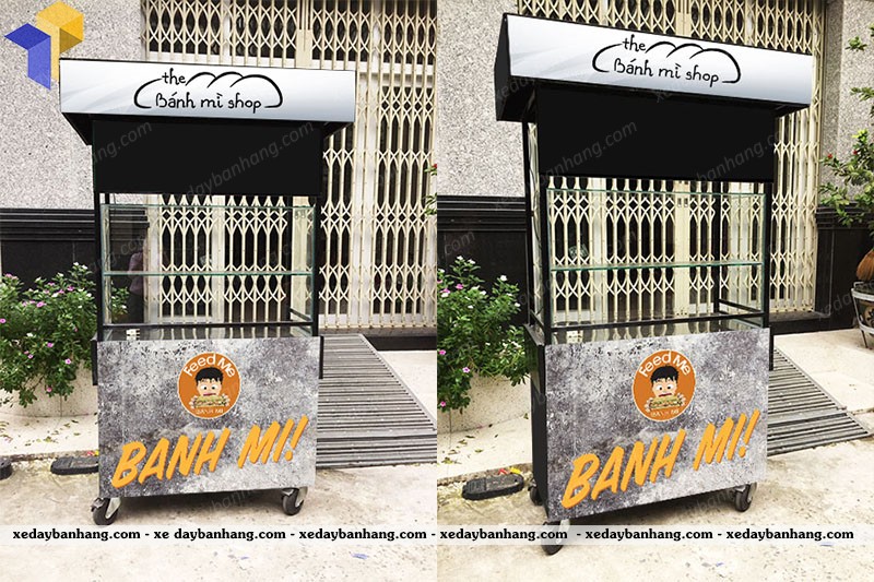 xe đẩy bán bánh mì thịt