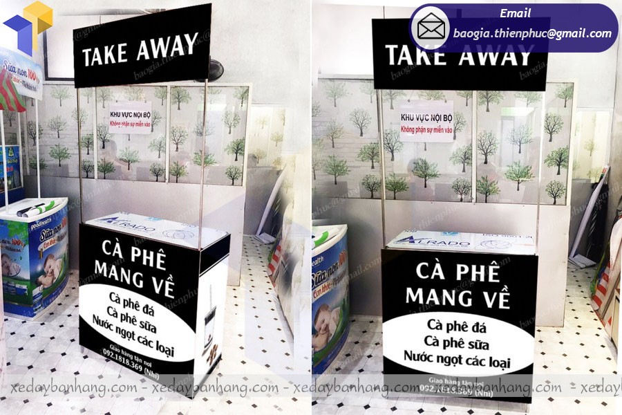 tủ bán cafe mang đi