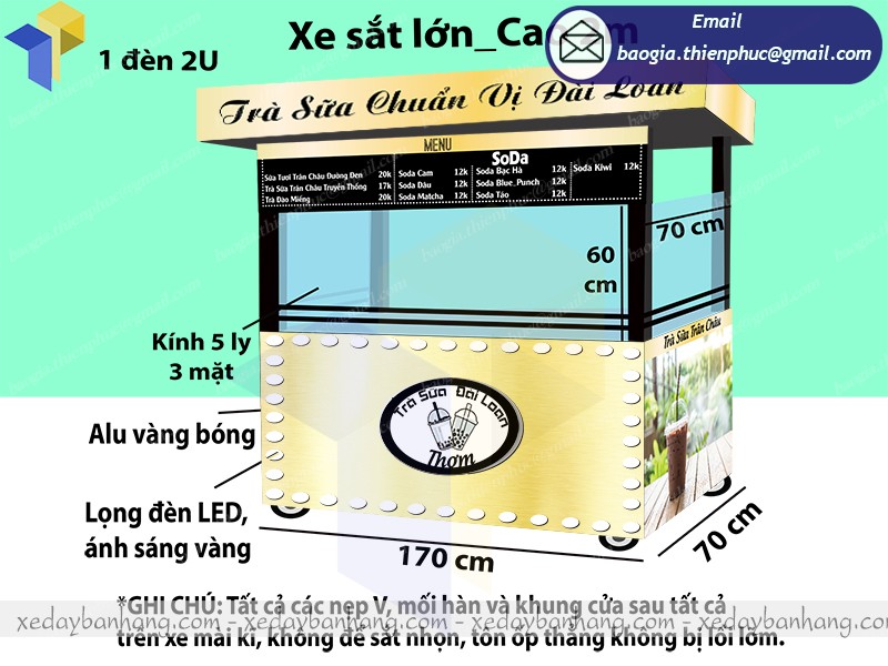 sản xuất xe trà sữa