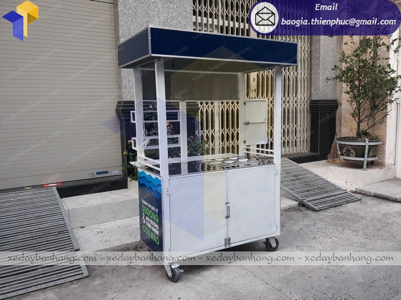 thiết kế xe đẩy bán trà sữa
