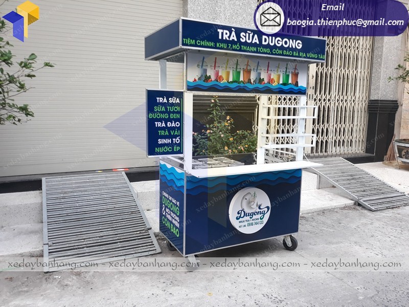xe bán trà sữa lưu động