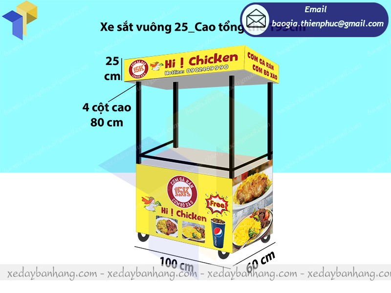 xe bán gà rán hcm