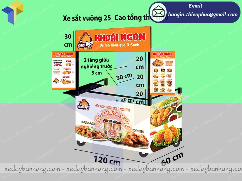 đóng xe bán gà rán