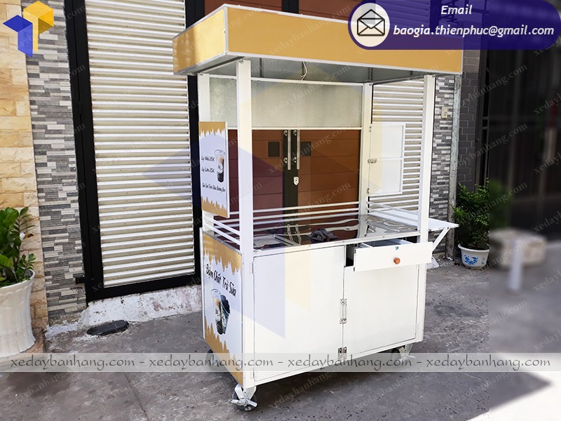 đóng xe đẩy bán trà sữa