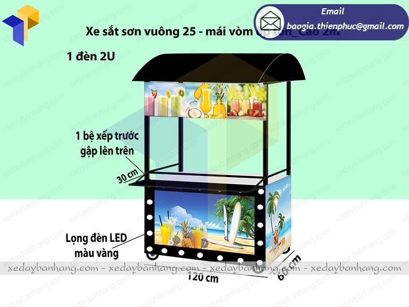 xe sắt lưu động giá rẻ cần thơ