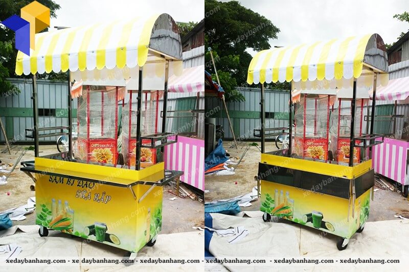 xe inox bán nước giải khát