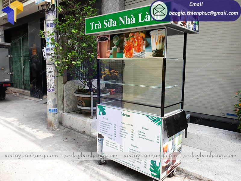 mẫu xe trà sữa nhà làm