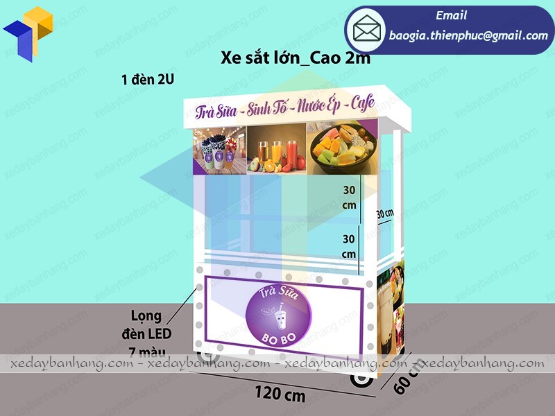 hình thiết kế xe trà sữa bobo