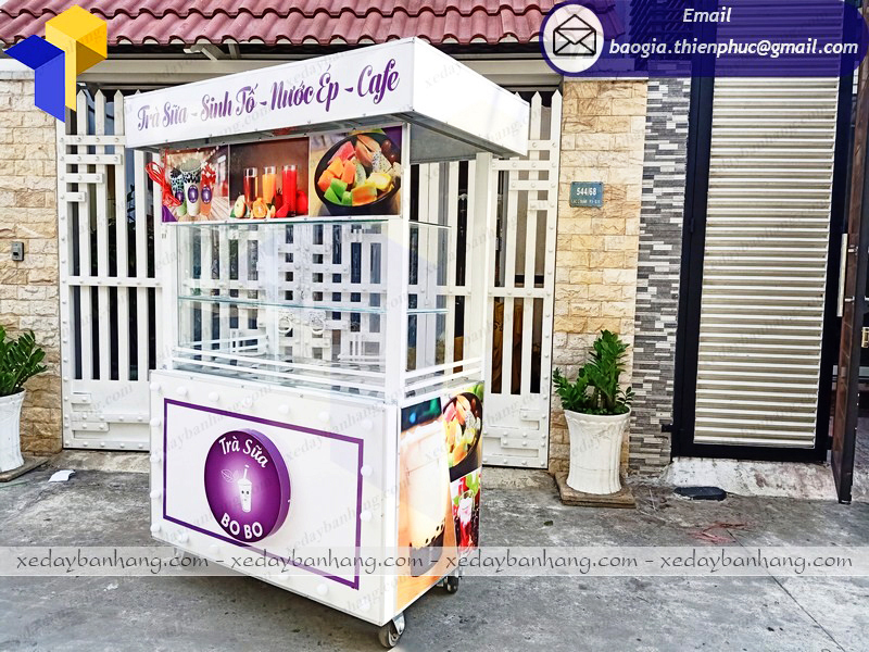 quầy xe trà sữa di động bền đẹp