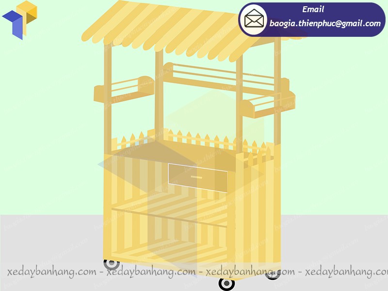 hình thiết kế quầy gỗ bán trà sữa đẹp