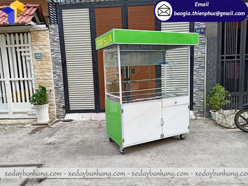 trang trí xe bán trà sữa đẹp