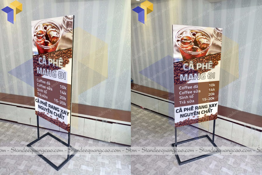 standee hai mặt quảng cáo 