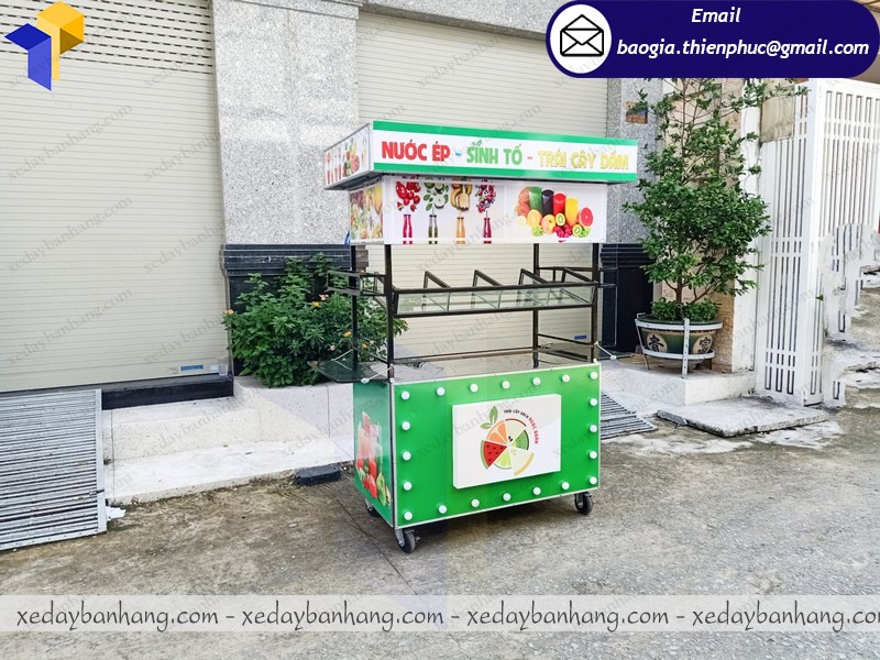 thi công xe bán nước ép 