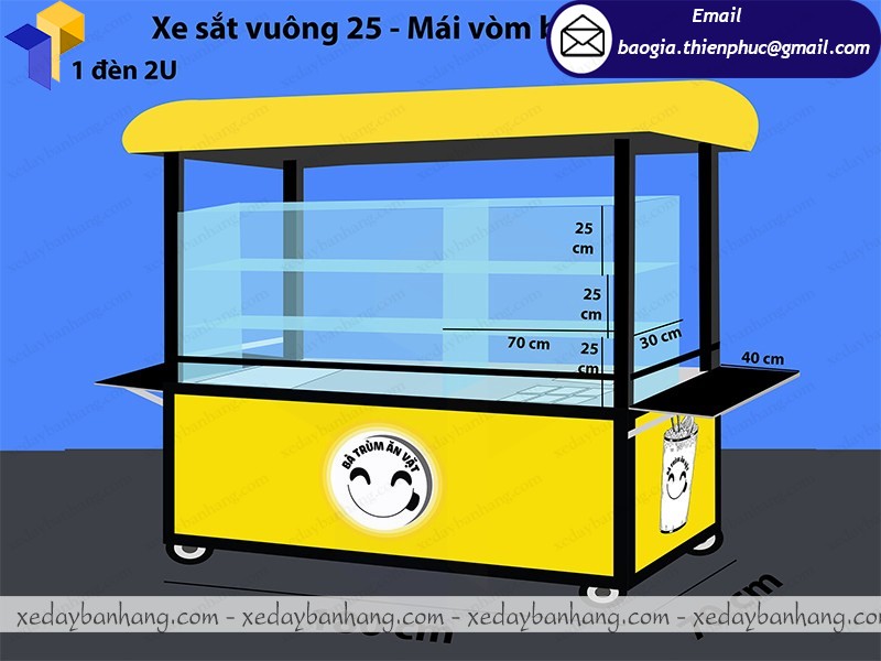 hình thiết kế xe bà trùm ăn vặt 