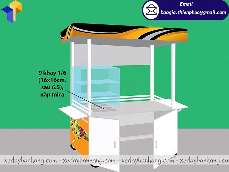 hình thiết kế tủ bán trái cây tô