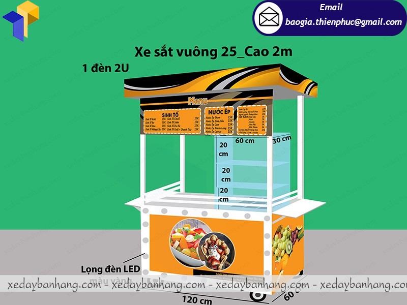 hình thiết kế xe bán trái cây tô