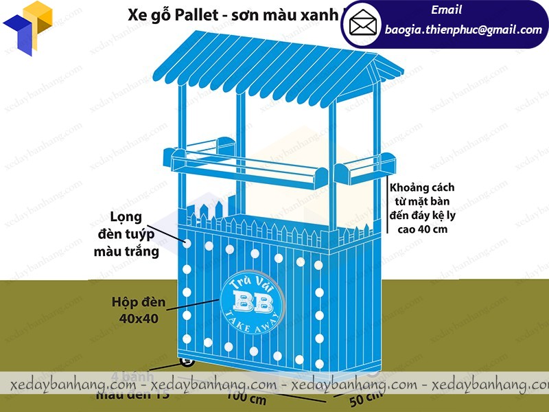 thiết kế tủ gỗ bán nước ép