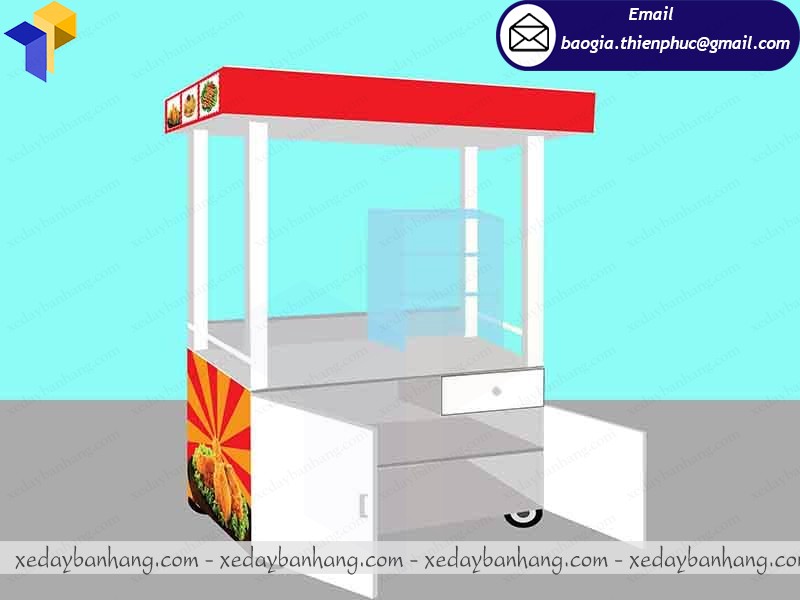 thiết kế tủ bán gà rán 