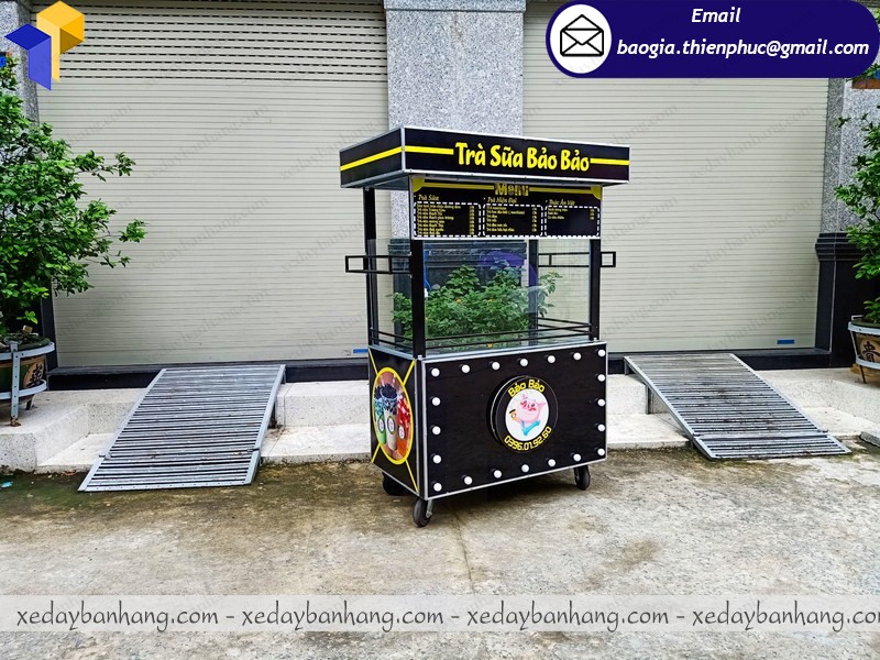 trang trí xe trà sữa đẹp 