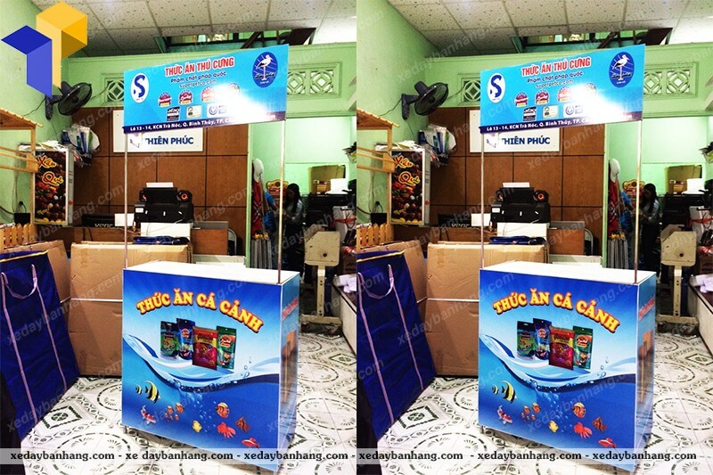 quầy bán hàng di dộng thức ăn cá cảnh 