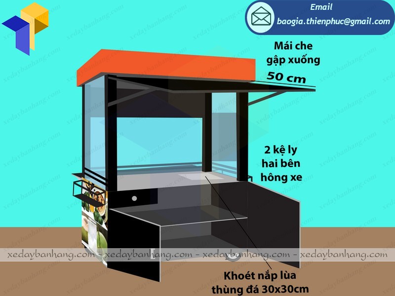 hình thiết kế xe bán nước cam 