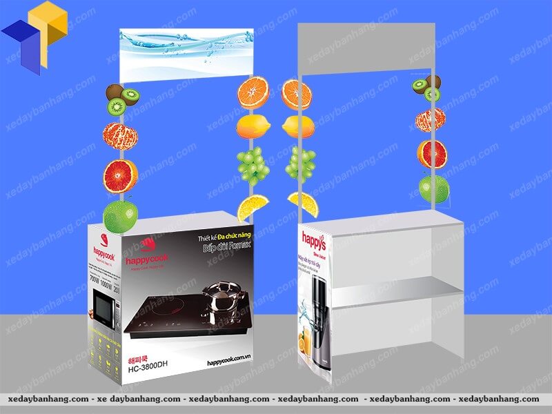 hình thiết kế quầy bán hàng lưu động 