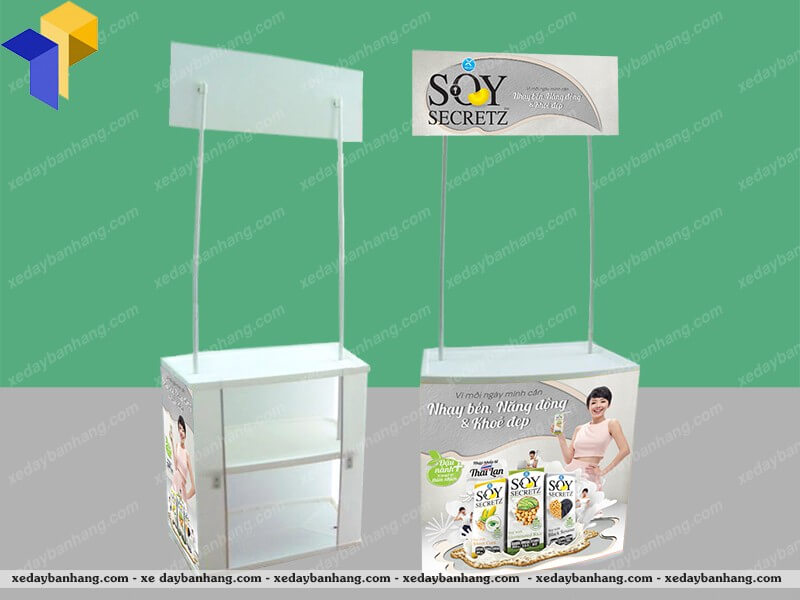 hình thiết kế quầy booth nhựa lắp ráp