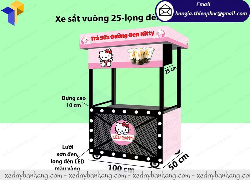 hình thiết kế tủ trà sữa
