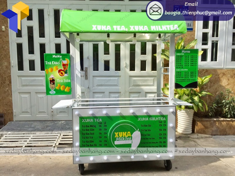xe trà sữa nhà làm