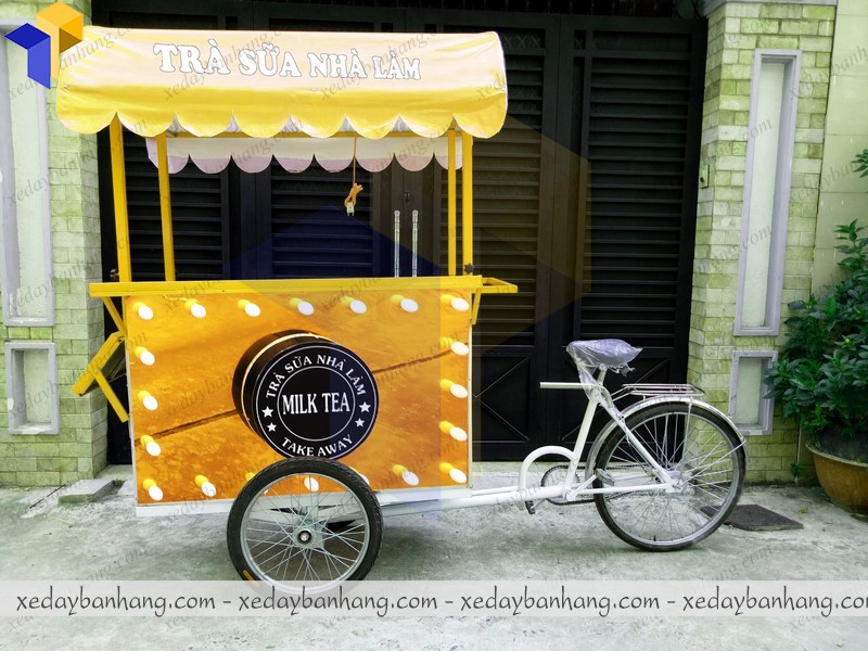 xe đạp bán trà sữa đẹp