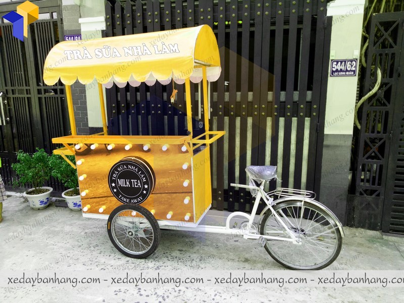 xe đạp bán trà sữa