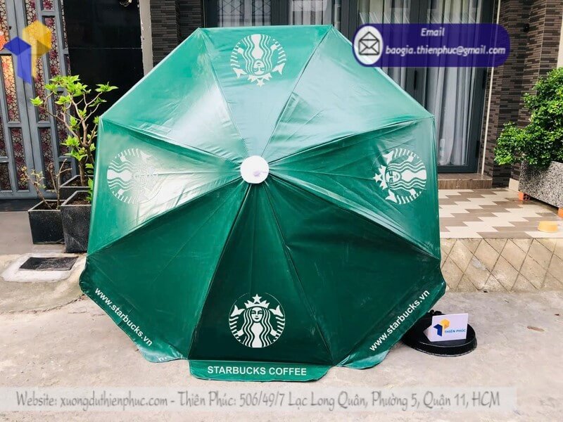 Ô dù quảng cáo ngoài trời in logo giá rẻ tại TPHCM