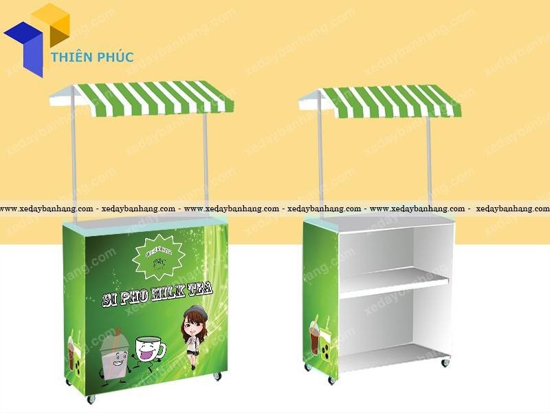 xưởng sản xuất xe đẩy bán trà sữa đẹp giá rẻ      