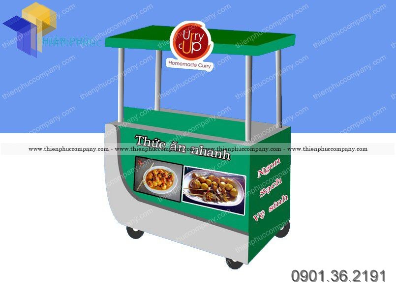 xe bán cá viên chiên đẹp