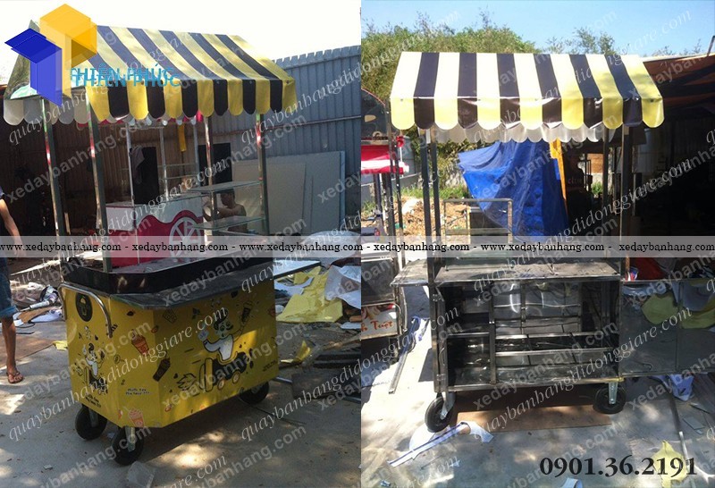 mau xe ban tra sua inox dep gia re