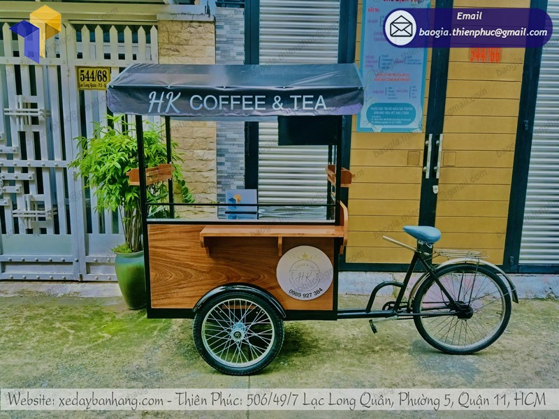thiết kế xe xích lô bán cafe di động